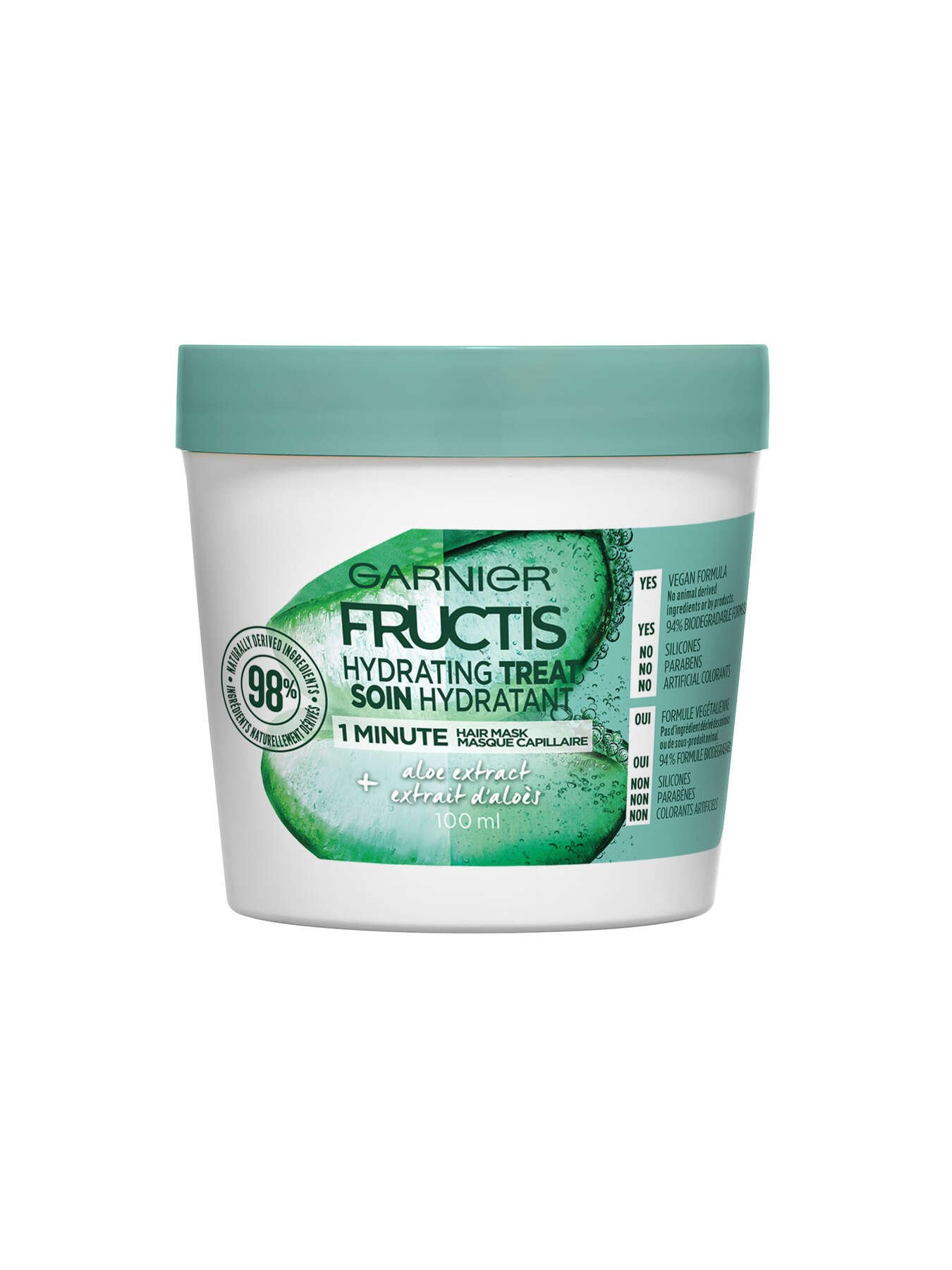 garnier hair mask fructis hair treats mask aloe 100 ml 603084573769 t1