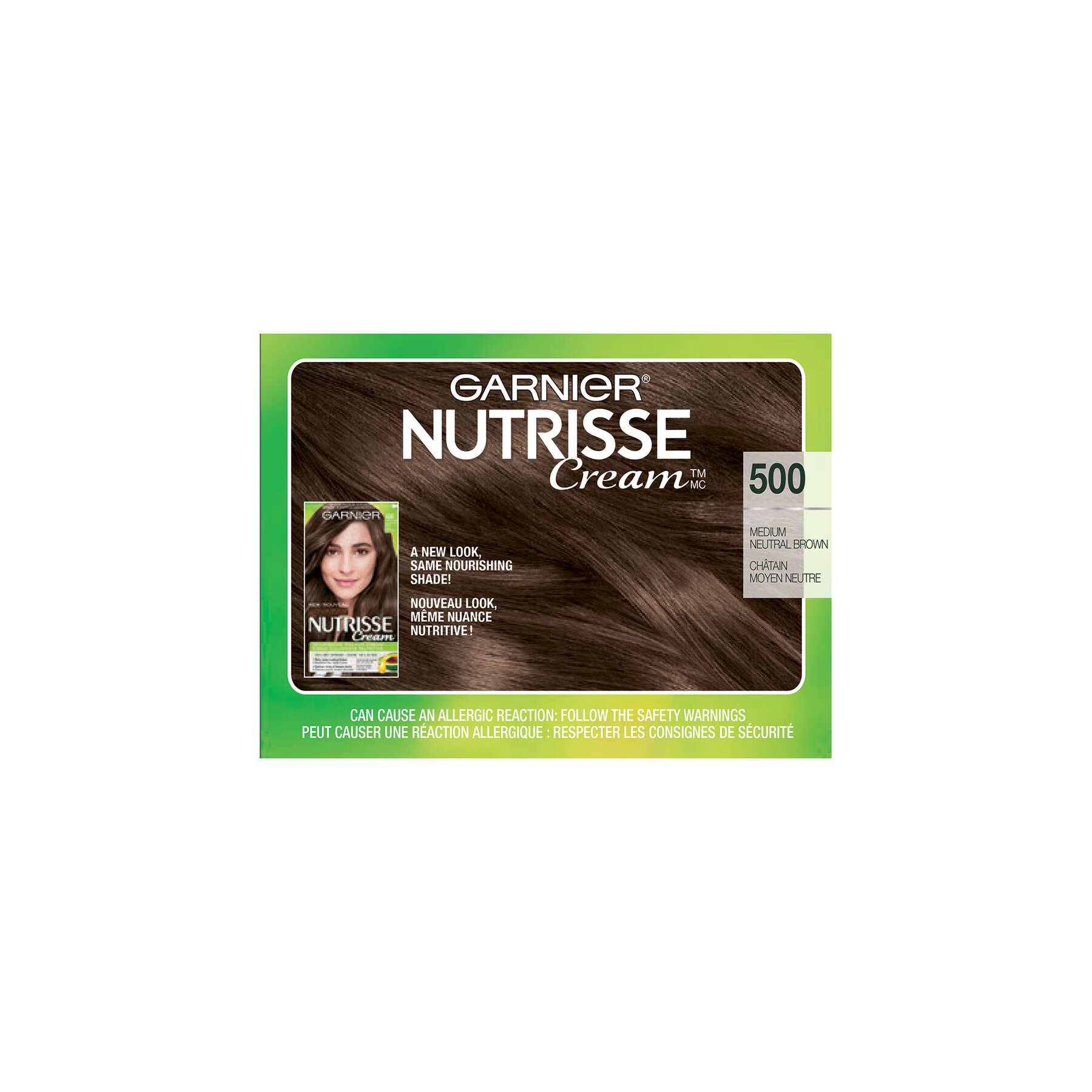 garnier hair dye nutrisse cream 500 medium neutral brown 0603084469321 top