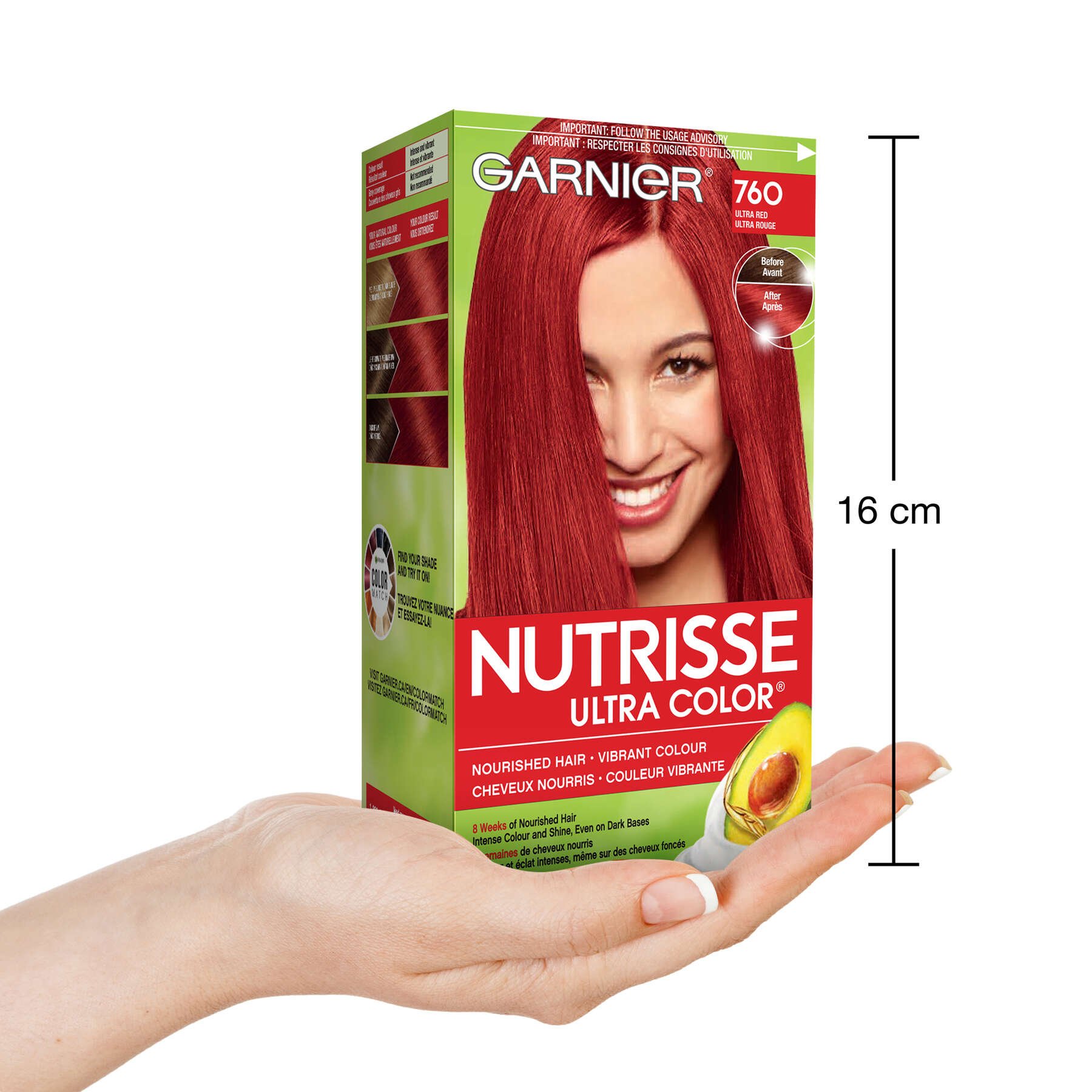 garnier hair dye nutrisse ultra color 760 ultra red 603084498413 inhand