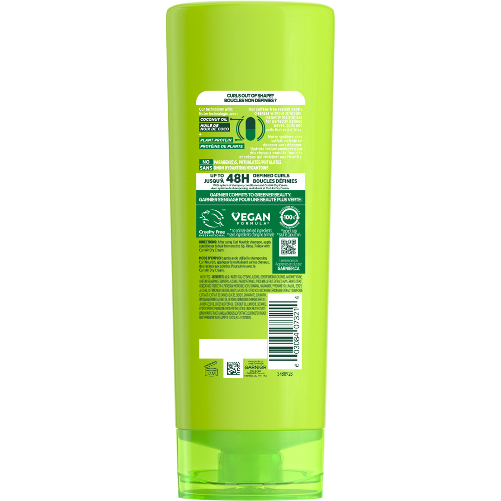 GAR 3D PKG Fructis Reno 2022 CurlNourish Conditioner 354ml Back V1