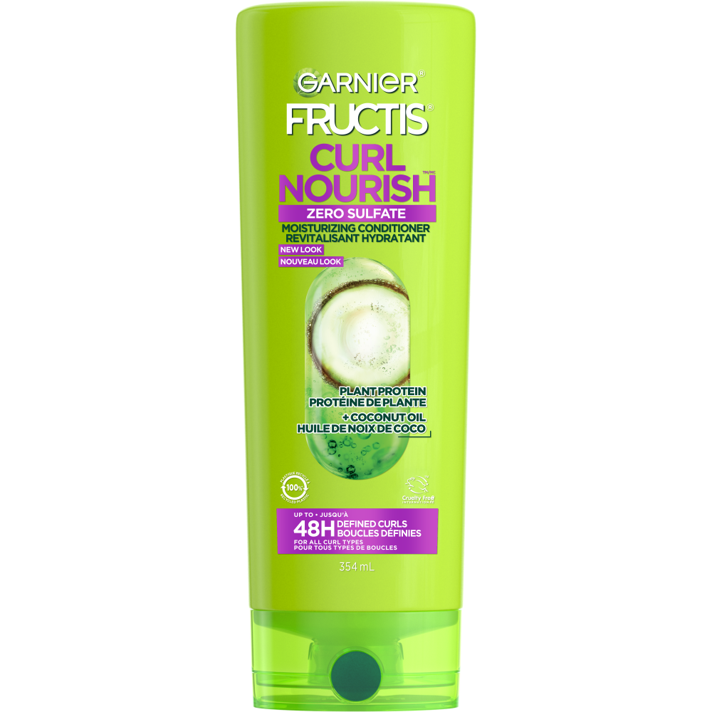 GAR 3D PKG Fructis Reno 2022 CurlNourish Conditioner 354ml Front V1