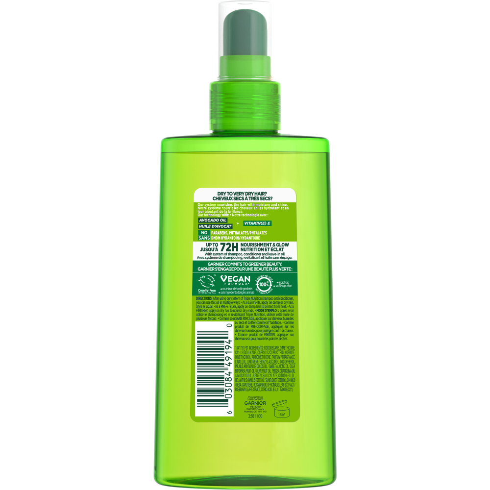 GAR 3D PKG Fructis Reno 2022 TripleNutrition MiracleOil 150ml Back V1