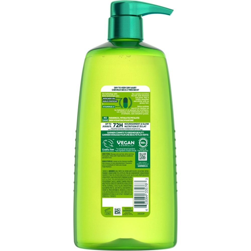 GAR 3D PKG Fructis Reno 2022 TripleNutrition Shampoo 1L Back V1