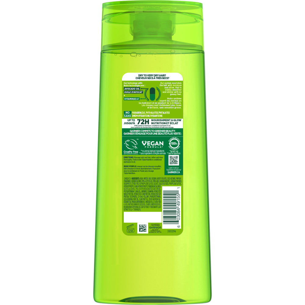 GAR 3D PKG Fructis Reno 2022 TripleNutrition Shampoo 650ml Back V1