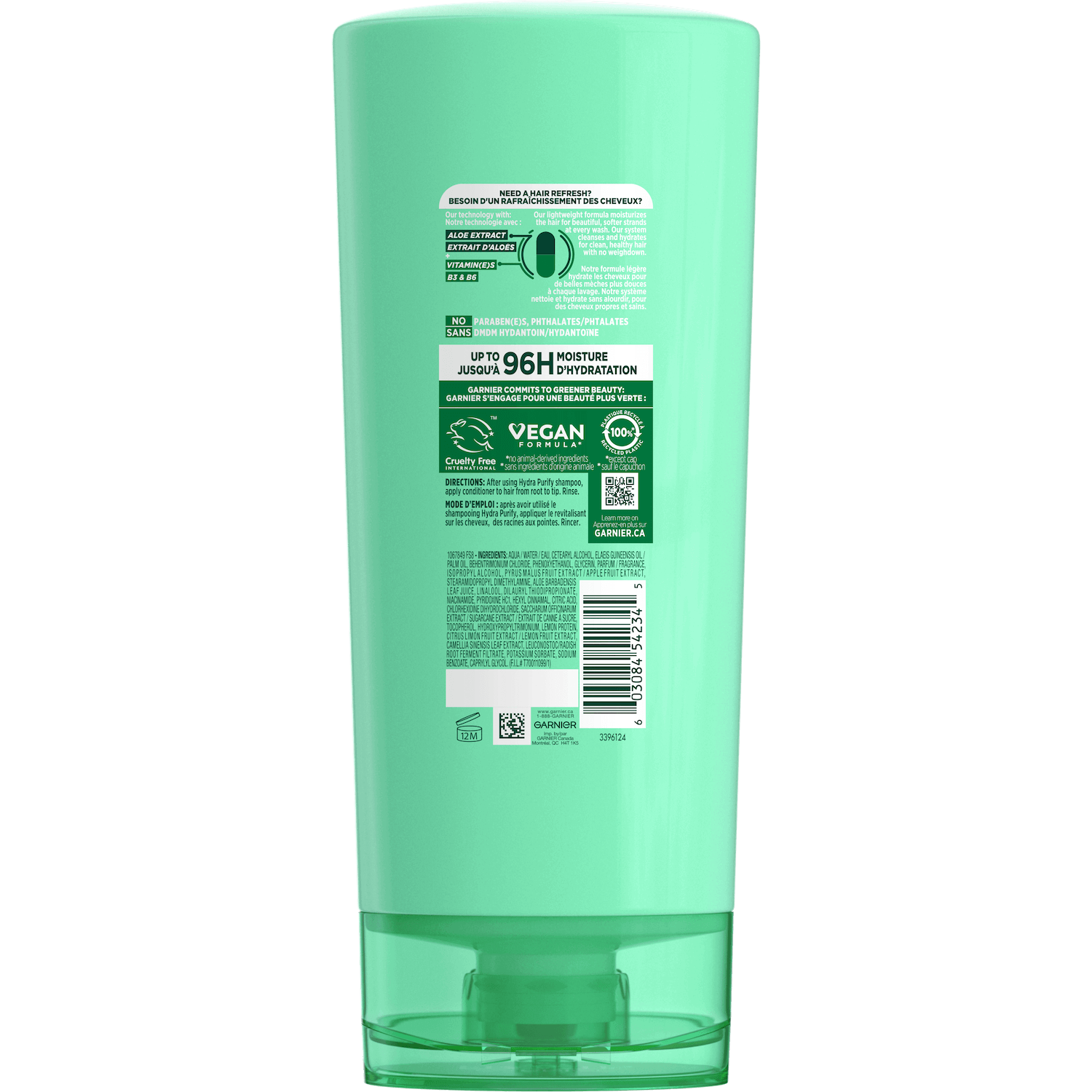 GAR 3D PKG Fructis Reno 2022 HydraPurify Conditioner Back 621mL min