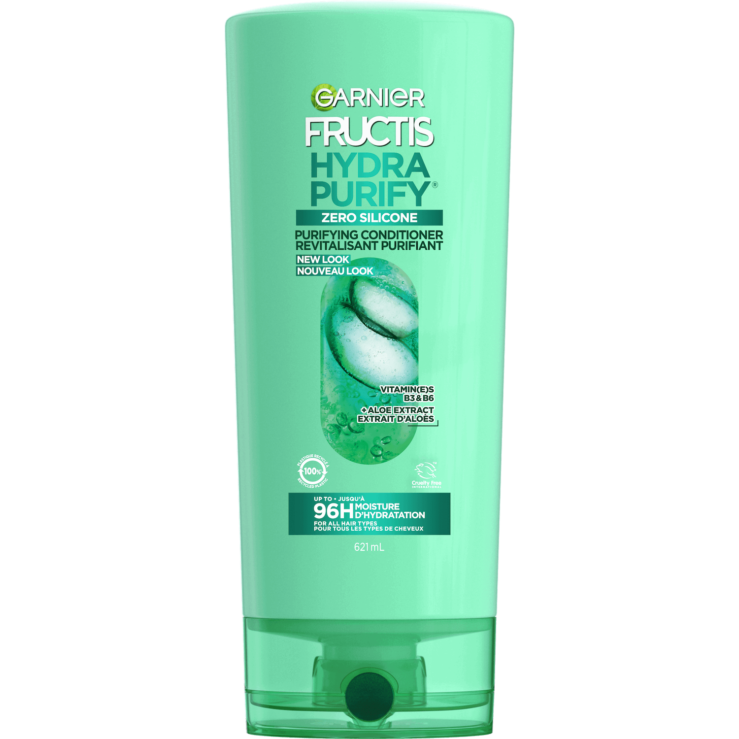 GAR 3D PKG Fructis Reno 2022 HydraPurify Conditioner Front 621mL min