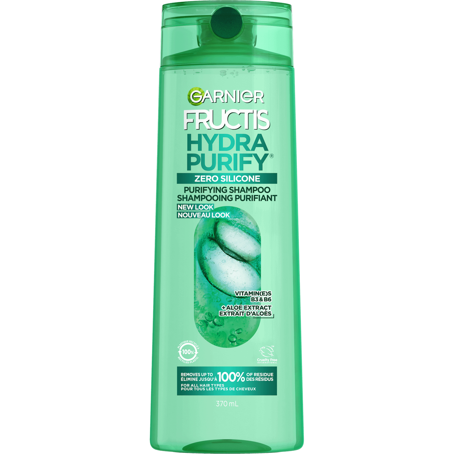GAR 3D PKG Fructis Reno 2022 HydraPurify Shampoo Front 370mL min