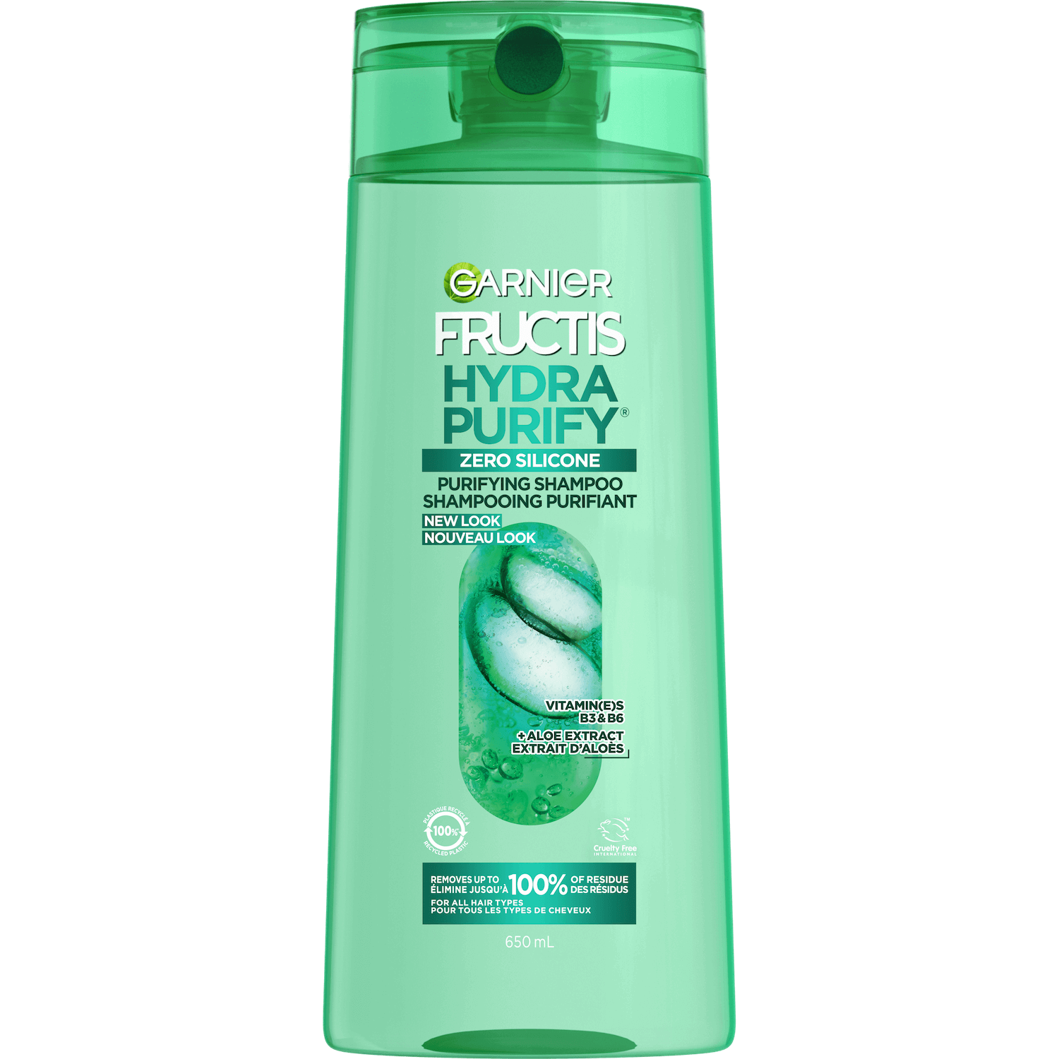 GAR 3D PKG Fructis Reno 2022 HydraPurify Shampoo Front 650mL min
