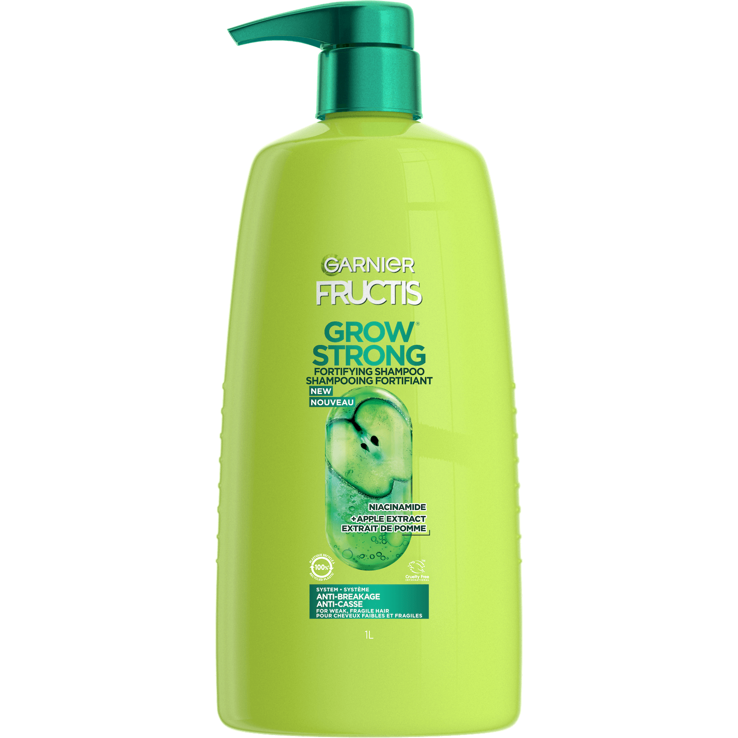 GAR 3D PKG Fructis Reno 2022 GrowStrong Shampoo Front 1L