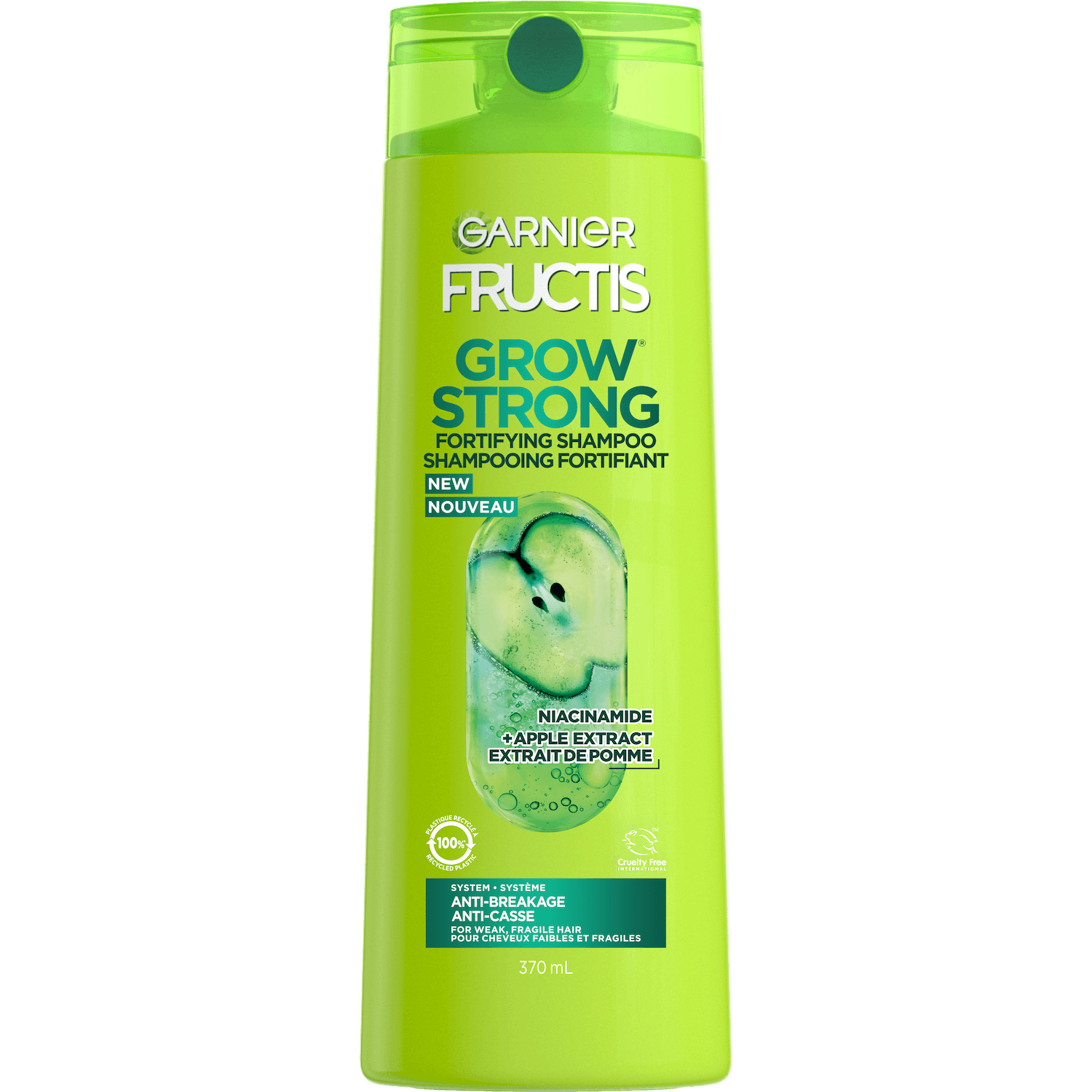 GAR 3D PKG Fructis Reno 2022 GrowStrong Shampoo Front 370mL