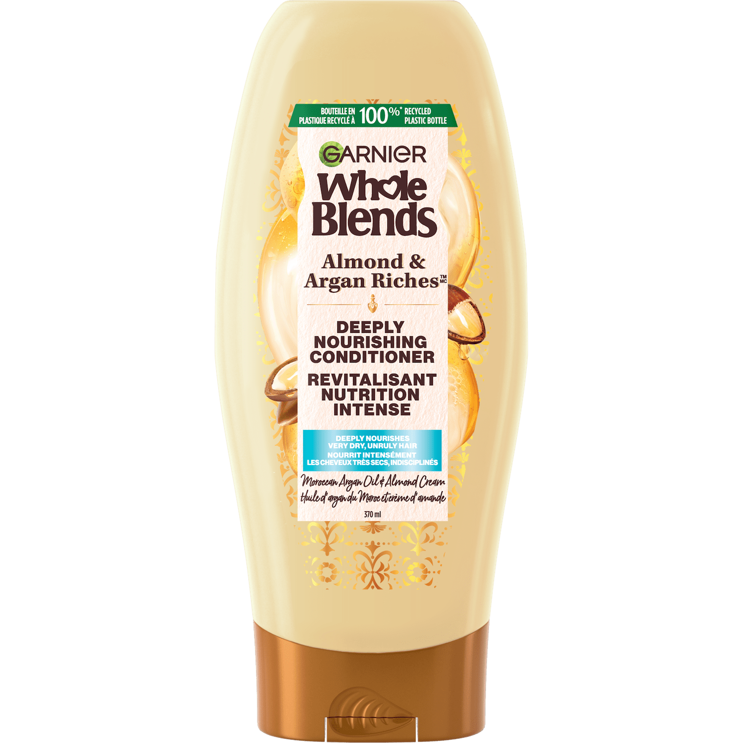 GAR 3D PKG WB ALMOND ARGAN COND FRONT 370ML 603084563593