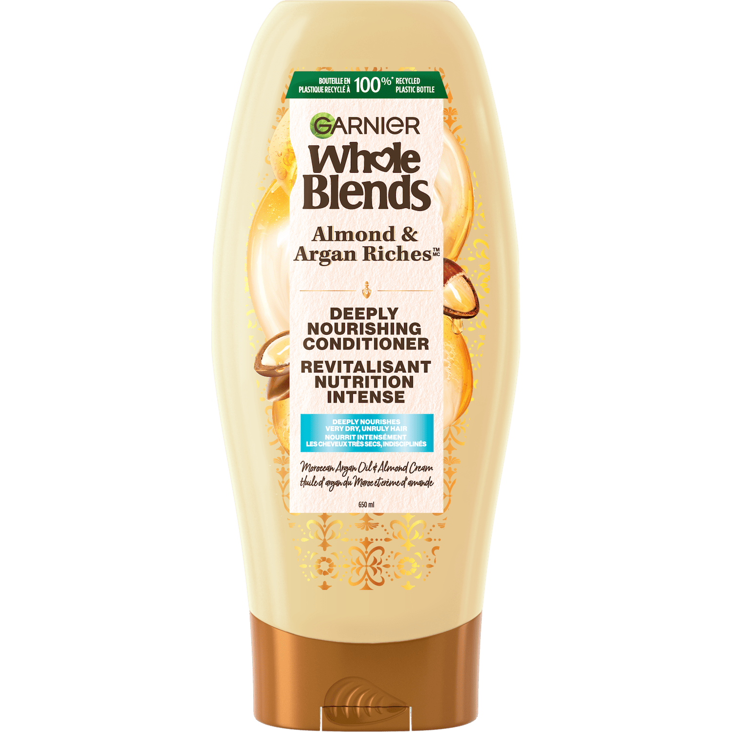 GAR 3D PKG WB ALMOND ARGAN COND FRONT 650ML 603084561339