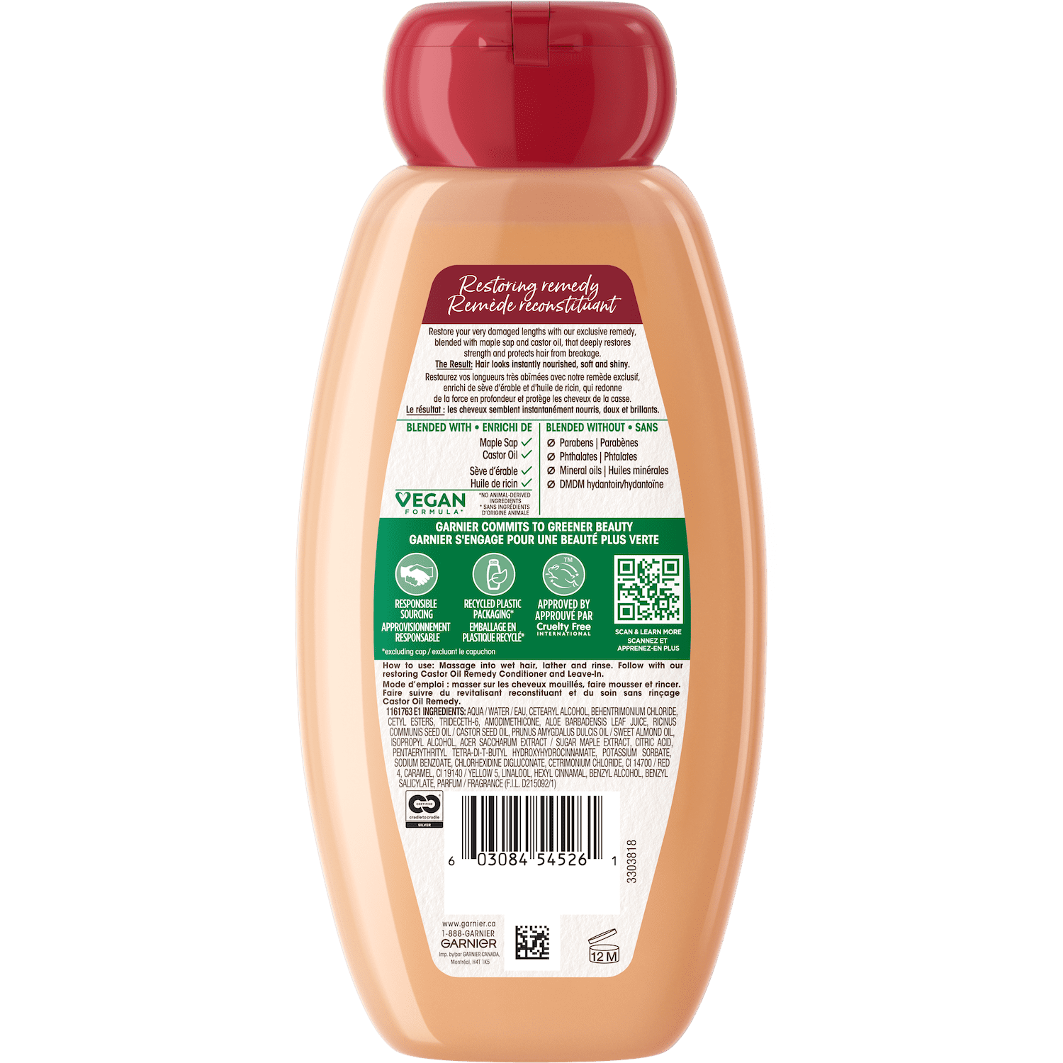 GAR 3D PKG WB CASTOR OIL SHAMP BACK 370 ML 603084545261