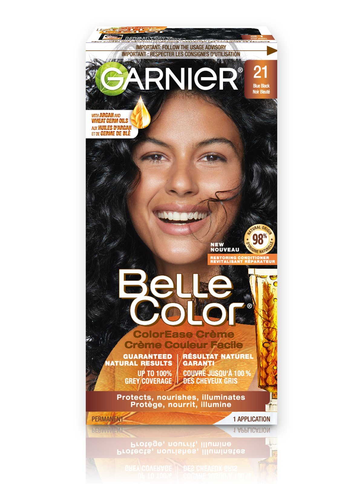 Permanent Hair Dye - 21 Blue Black - Garnier Belle Color