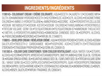 Belle Color Shade 550 00070103160345 ingredient list