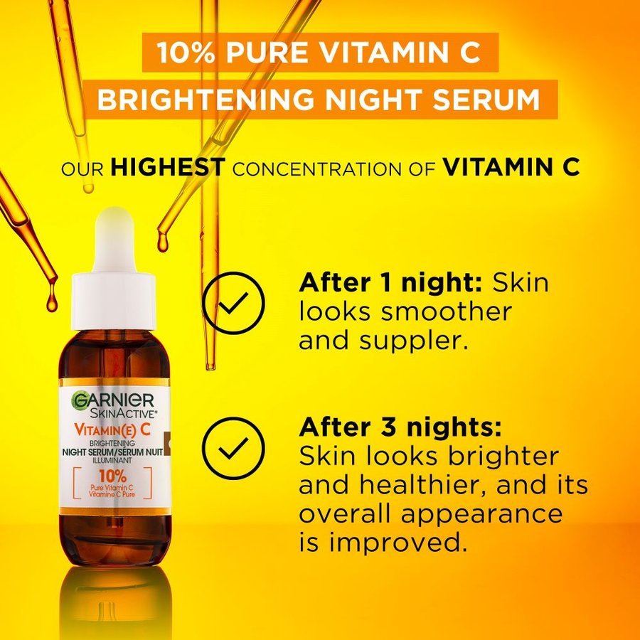 SkinActive VitaminC Night Serum for Brighter Skin Garnier
