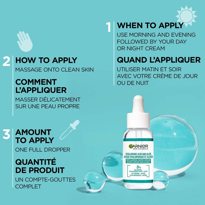 Hyaluronic Acid & Aloe Replumping Super Serum Garnier CA