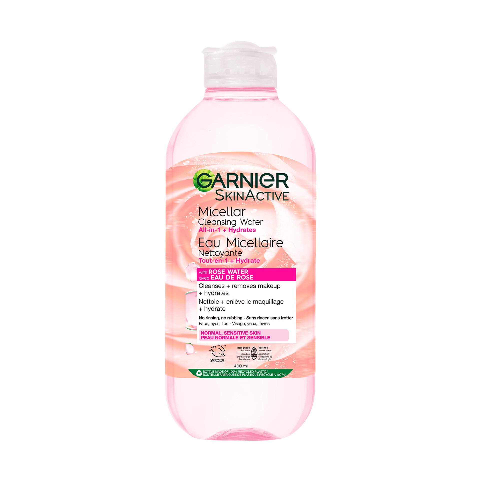 SkinActive eau micellaire nettoyante à l'eau de rose, 400 ml – Garnier :  Nettoyant