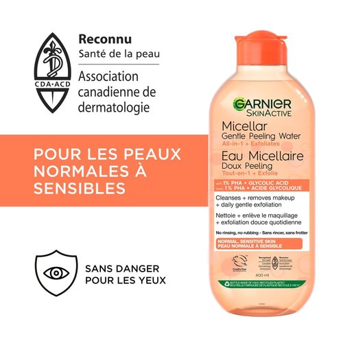 Lot De 2 Solutions Micellaires Garnier SkinActive - Peeling Doux - 2 X 400 Ml - Neuf Sous Emballage