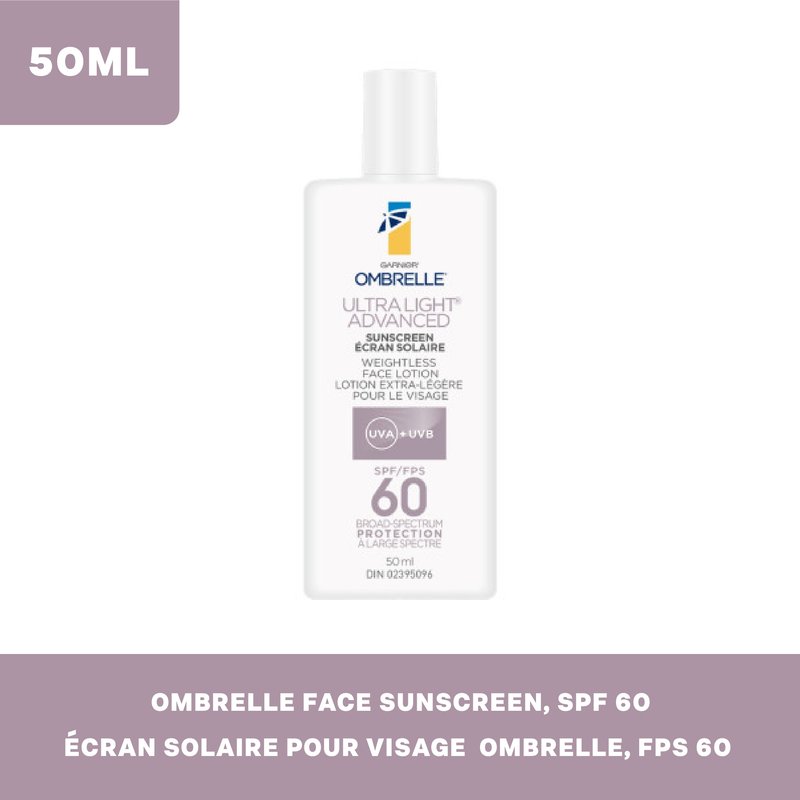 Ombrelle Ultra Light Face SPF 60 Sunscreen 50ml Garnier