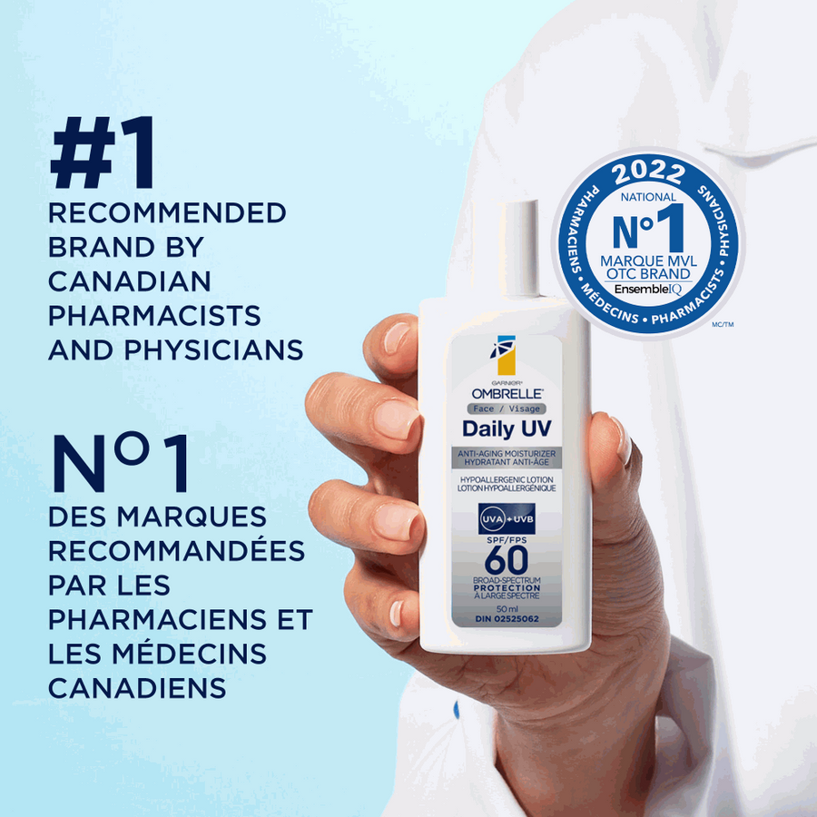 Garnier Ombrelle Face Sunscreen SPF 60, AntiAging Moisturizer