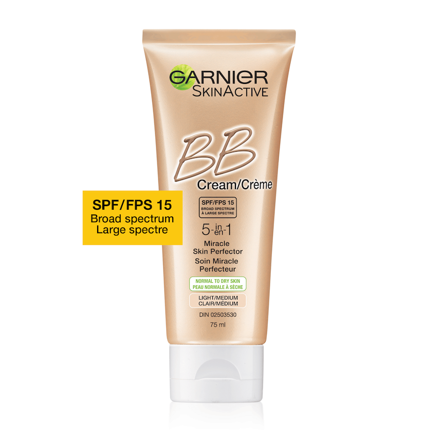 Garnier Crème BB 5en1 pour Peau Normale à Sèche avec FPS 15, Teint Clair à Medium Garnier
