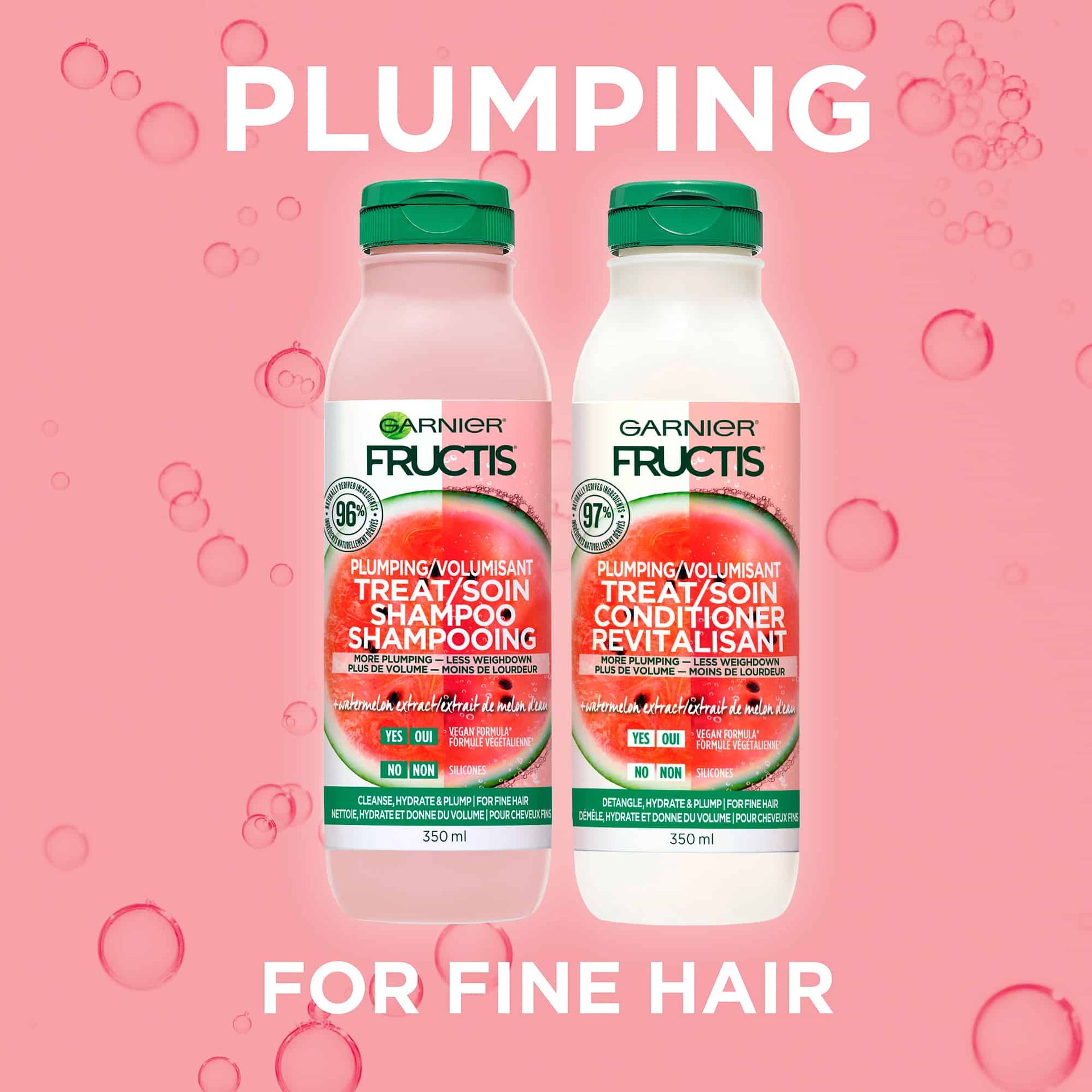Garnier Fructis Hair Treats Shampoo with Watermelon extract, 96 percent