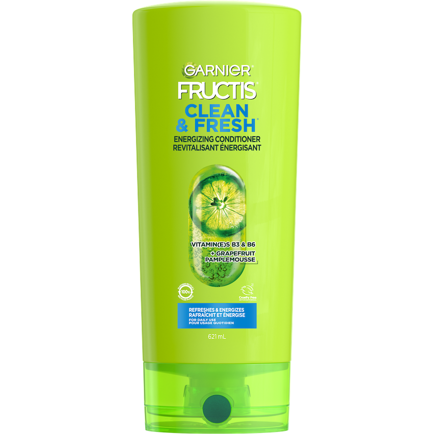 GAR 3D PKG Fructis Clean and Fresh COND Front 621mL
