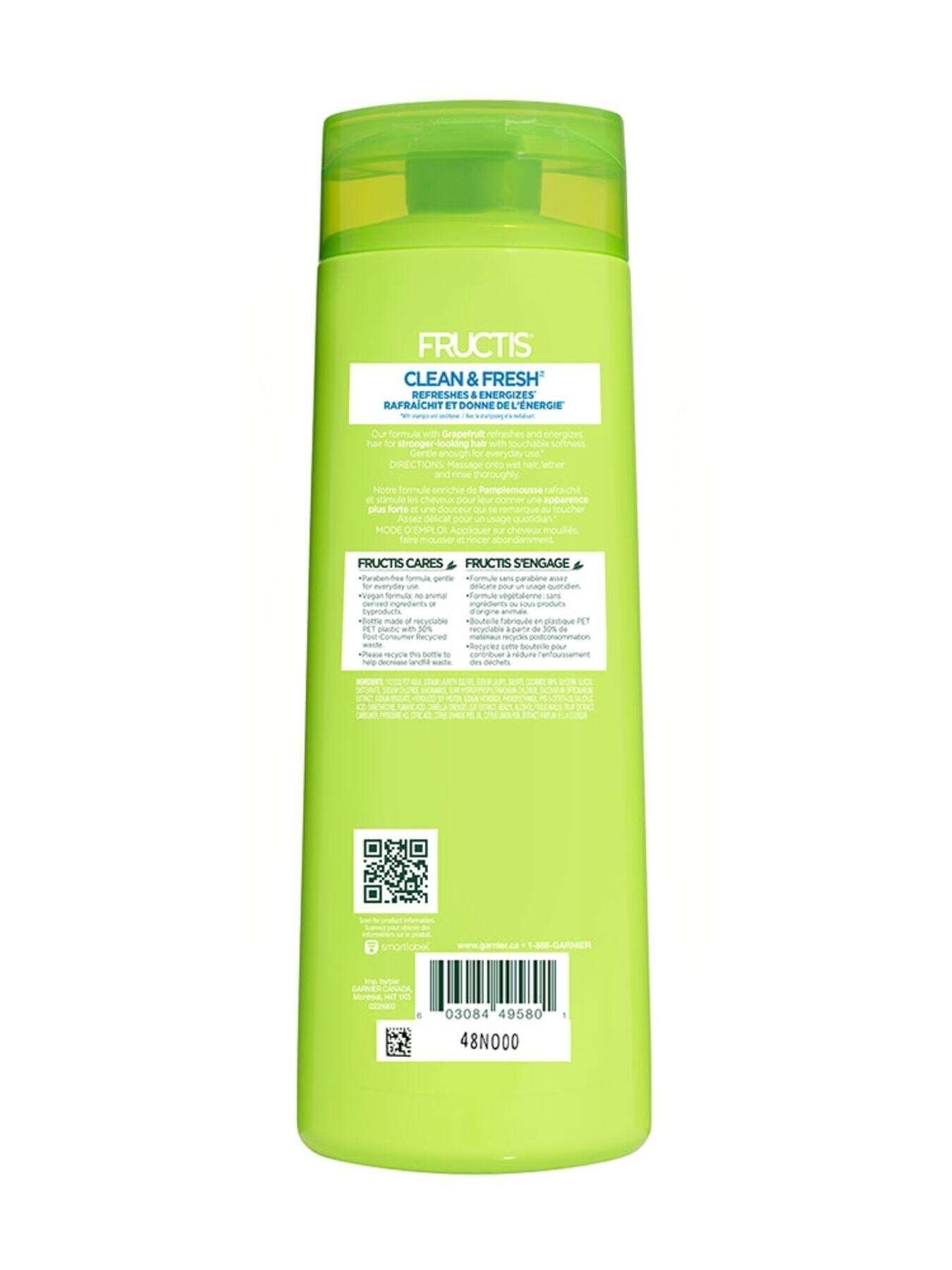 Shampoo, 370 mL Garnier Fructis Clean & Fresh
