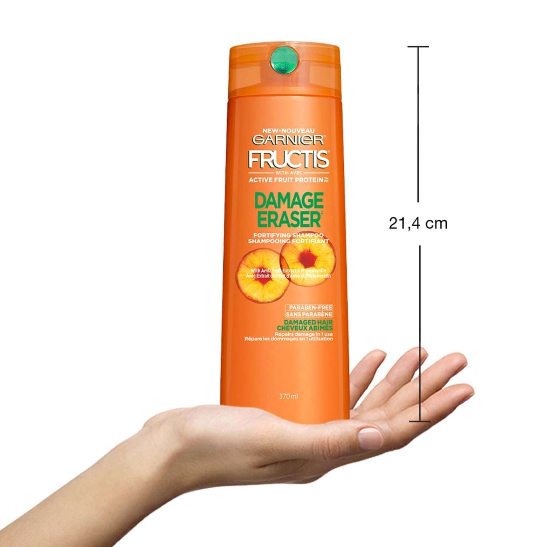 garnier shampoo fructis damage eraser fortifying shampoo 370 ml 603084490967 inhand