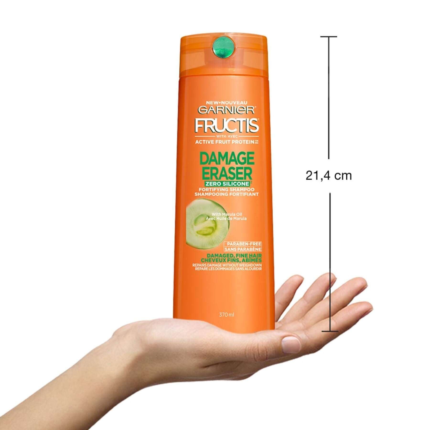 garnier shampoo fructis damage eraser zero silicone shampoo 370 ml 603084495528 inhand