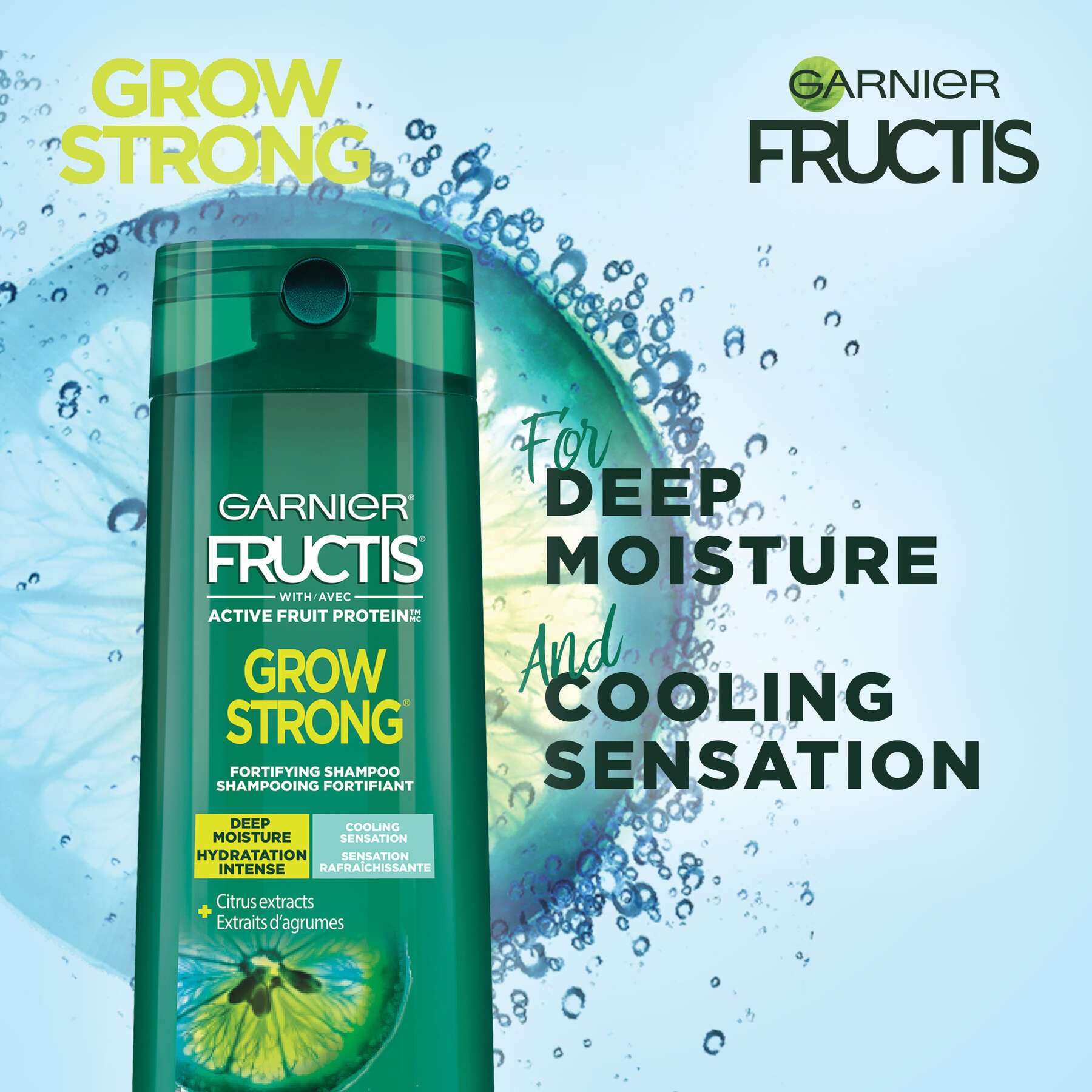 garnier shampoo fructis grow strong deep moisture shampoo 650 ml 603084560103 closeup