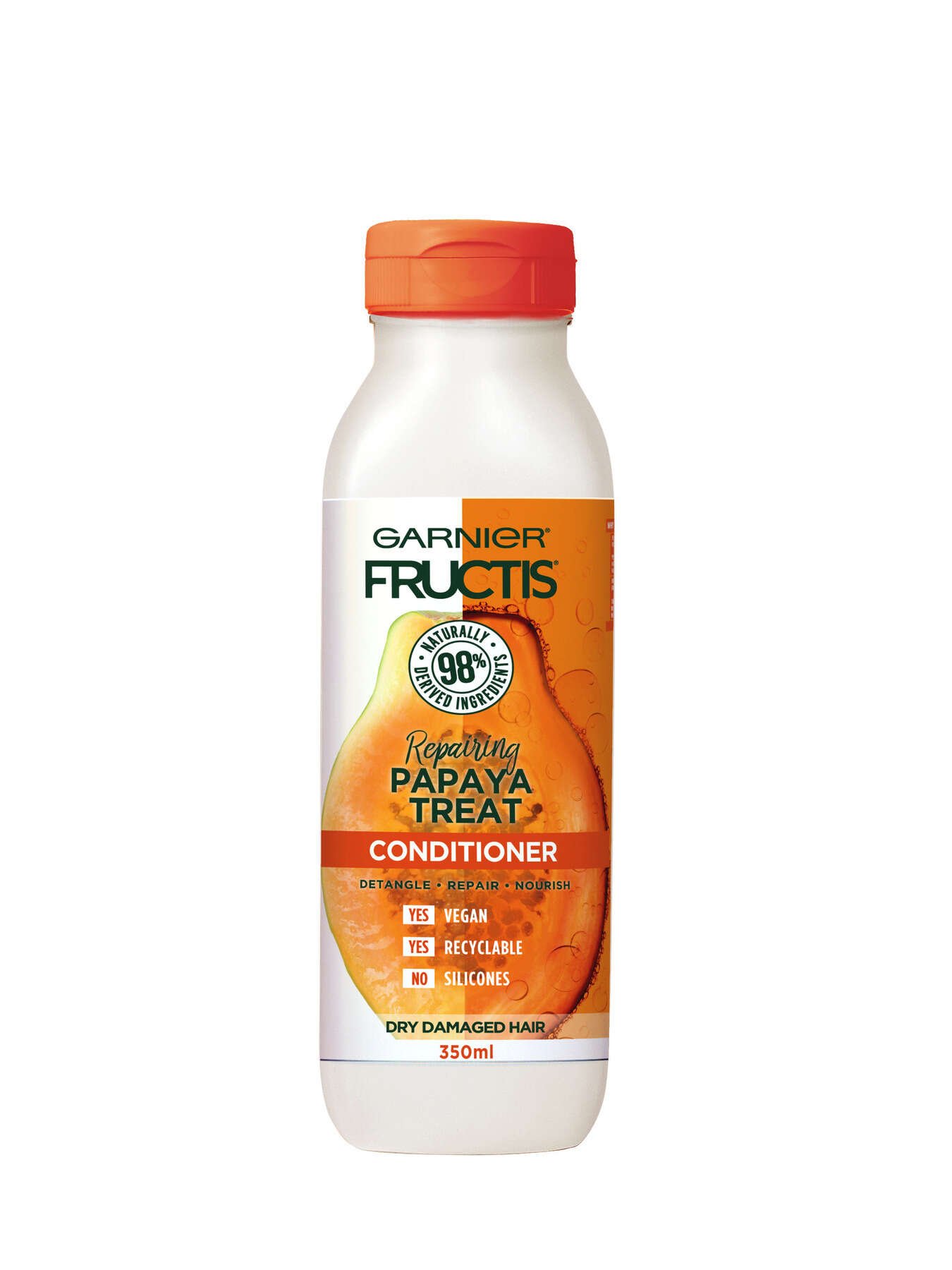 garnier hair conditioner fructis hair treats papaya conditioner 350 ml 603084573714 t1