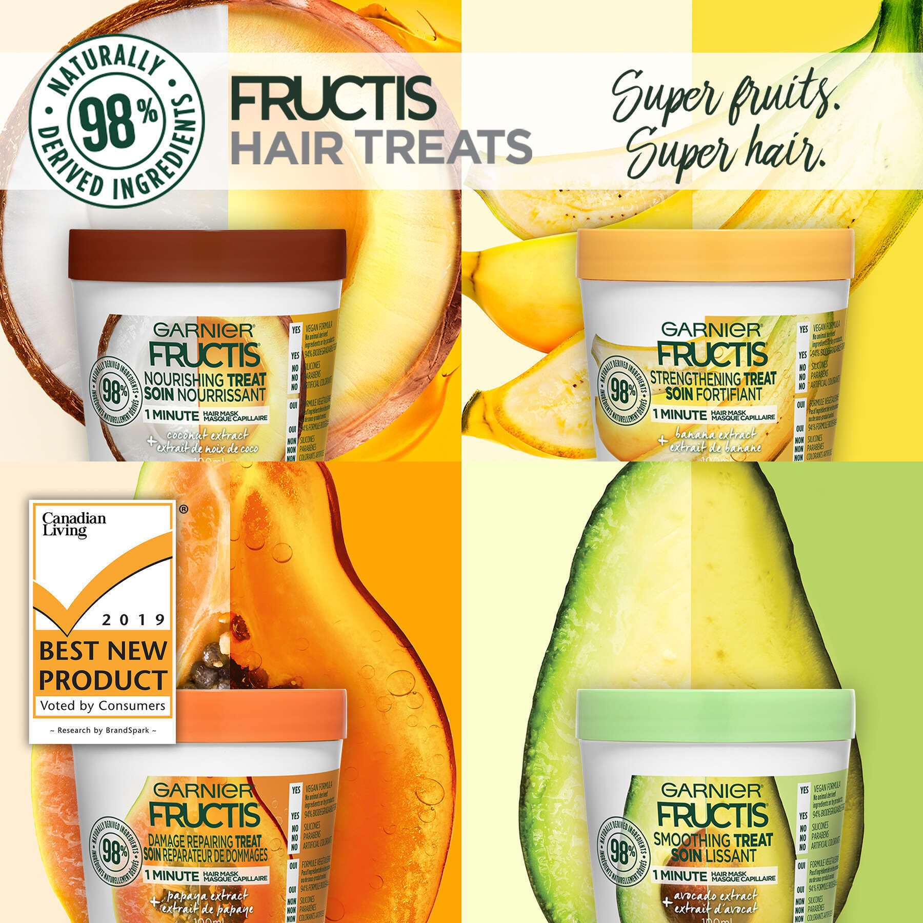 garnier hair mask fructis hair treats coconut hair mask603084542291 range
