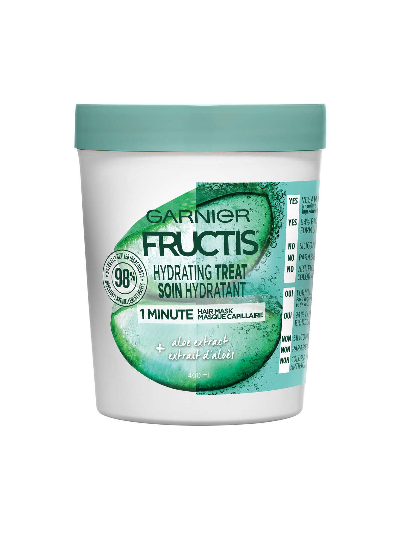 garnier hair mask fructis hair treats mask aloe 400 ml 603084573776 t1