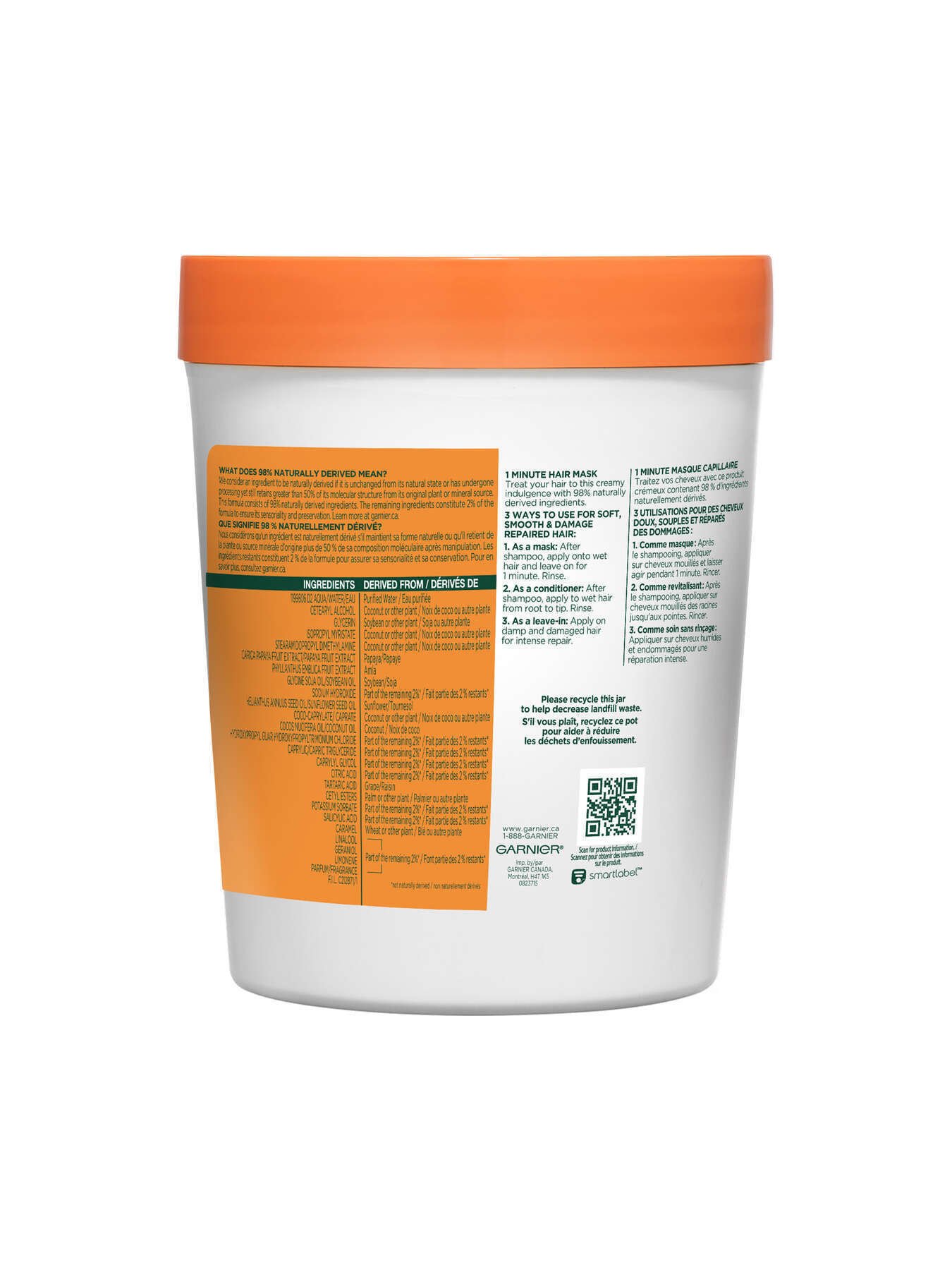 garnier hair mask fructis repairing hair treats with papaya extracts 400 ml 603084550050 t2