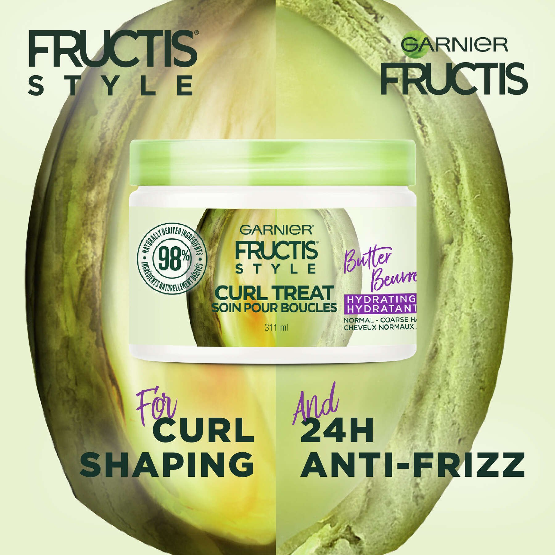 garnier hair mask fructis style curl treat butter 311 ml 603084559596 closeup