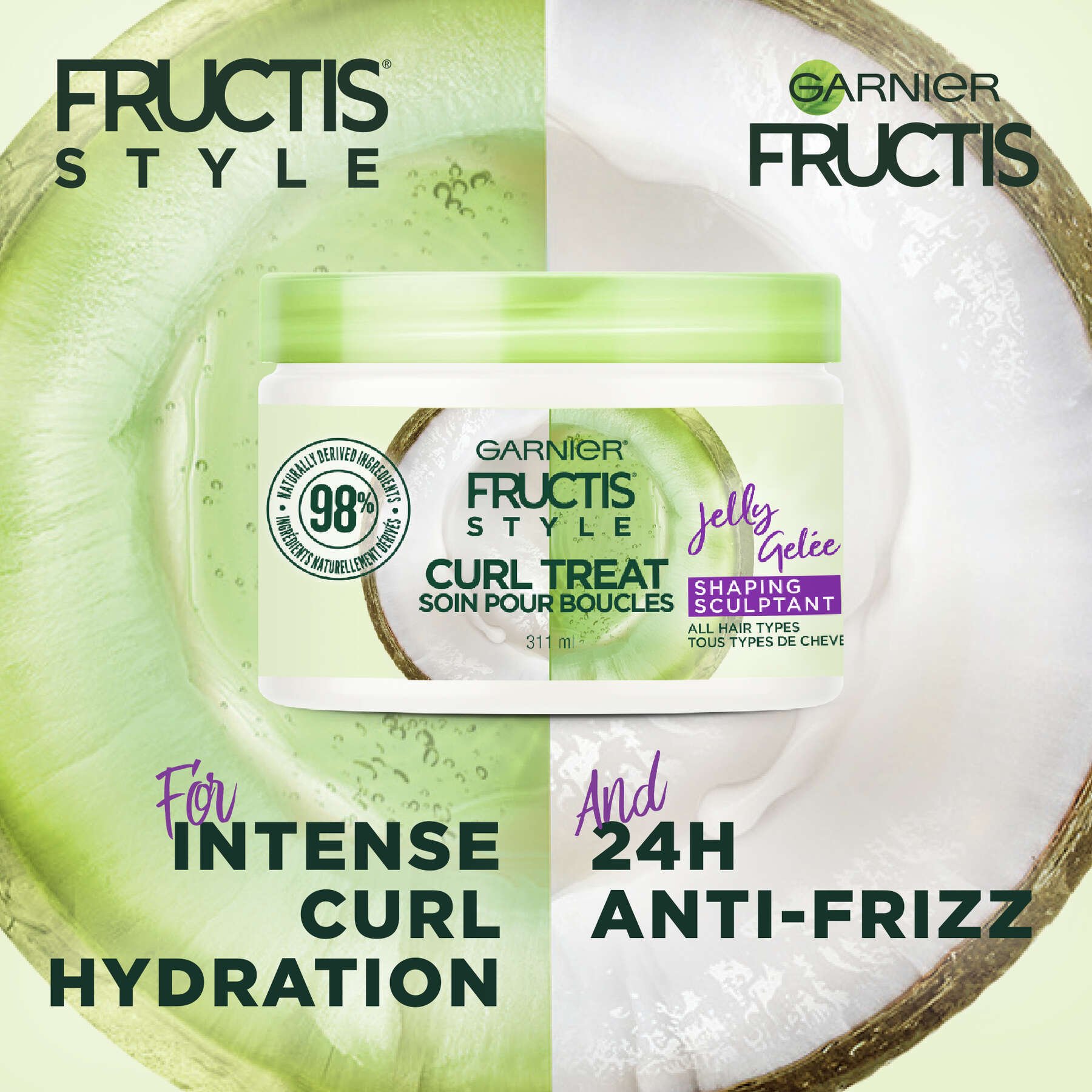 garnier hair mask fructis style curl treat jelly 311 ml 603084559619 closeup