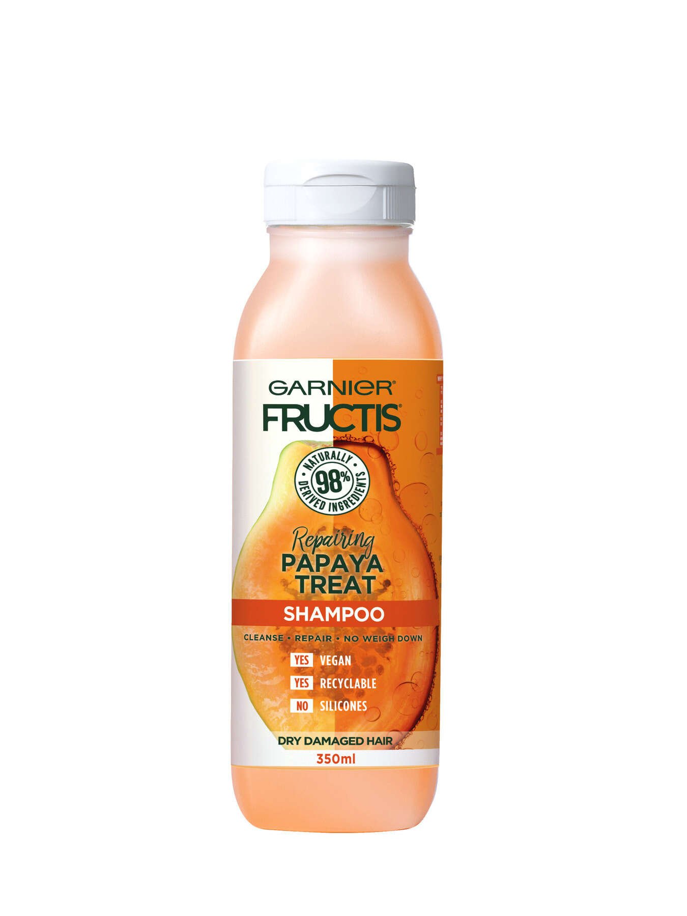 garnier shampoo fructis hair treats papaya shampoo 350 ml 603084573707 t1