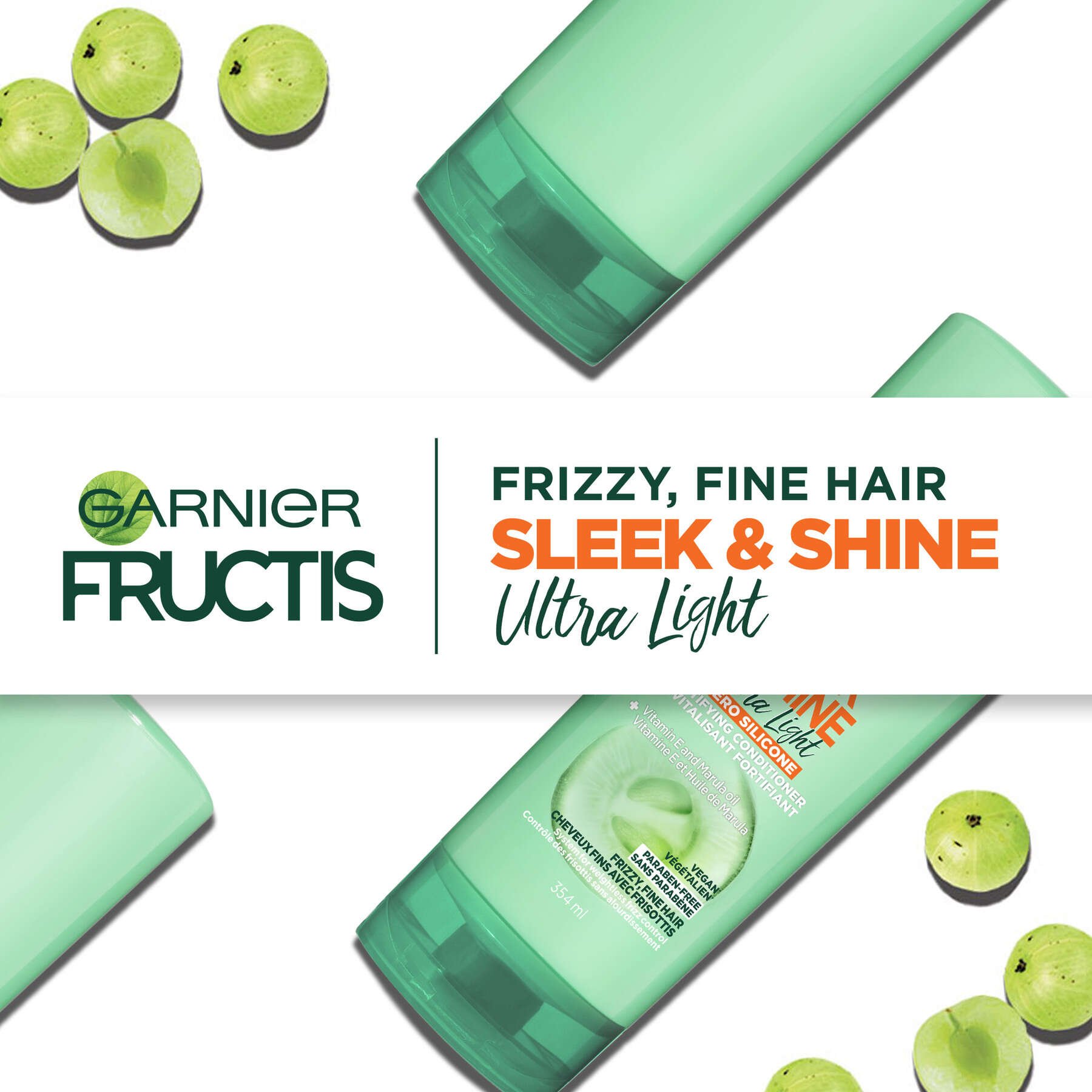 garnier hair conditioner fructis sleek shine ultra light conditioner 354 ml 603084491964 extra