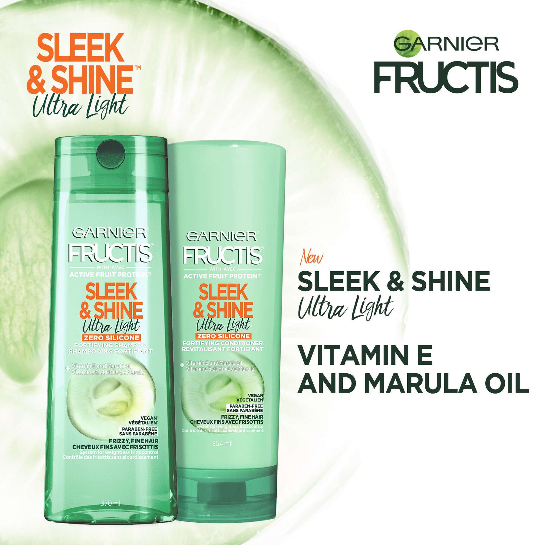 garnier shampoo fructis sleek shine ultra light shampoo 370 ml 603084491957 range