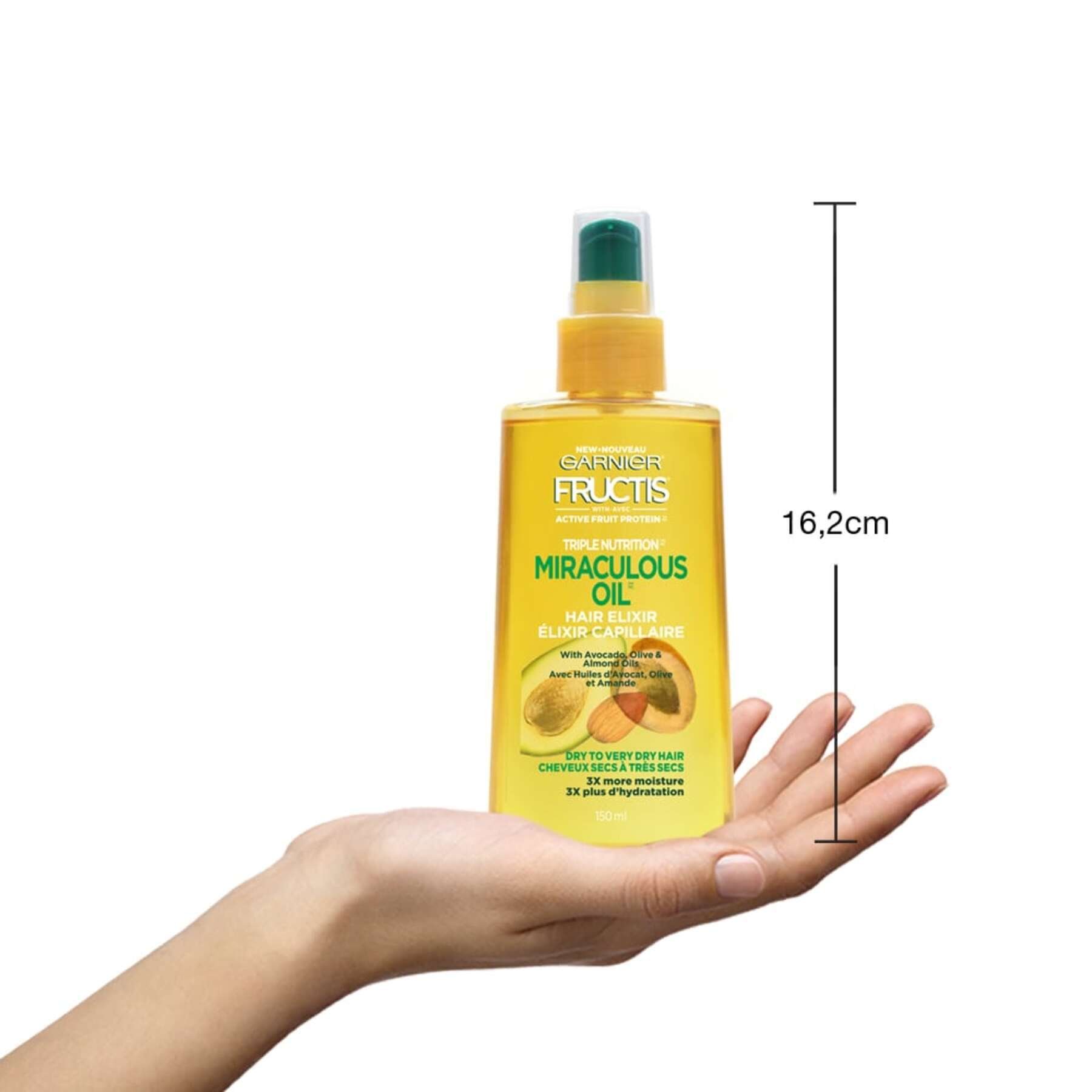 garnier hair oil fructis triple nutrition miracle dry oil 150 ml 603084491940 inhand