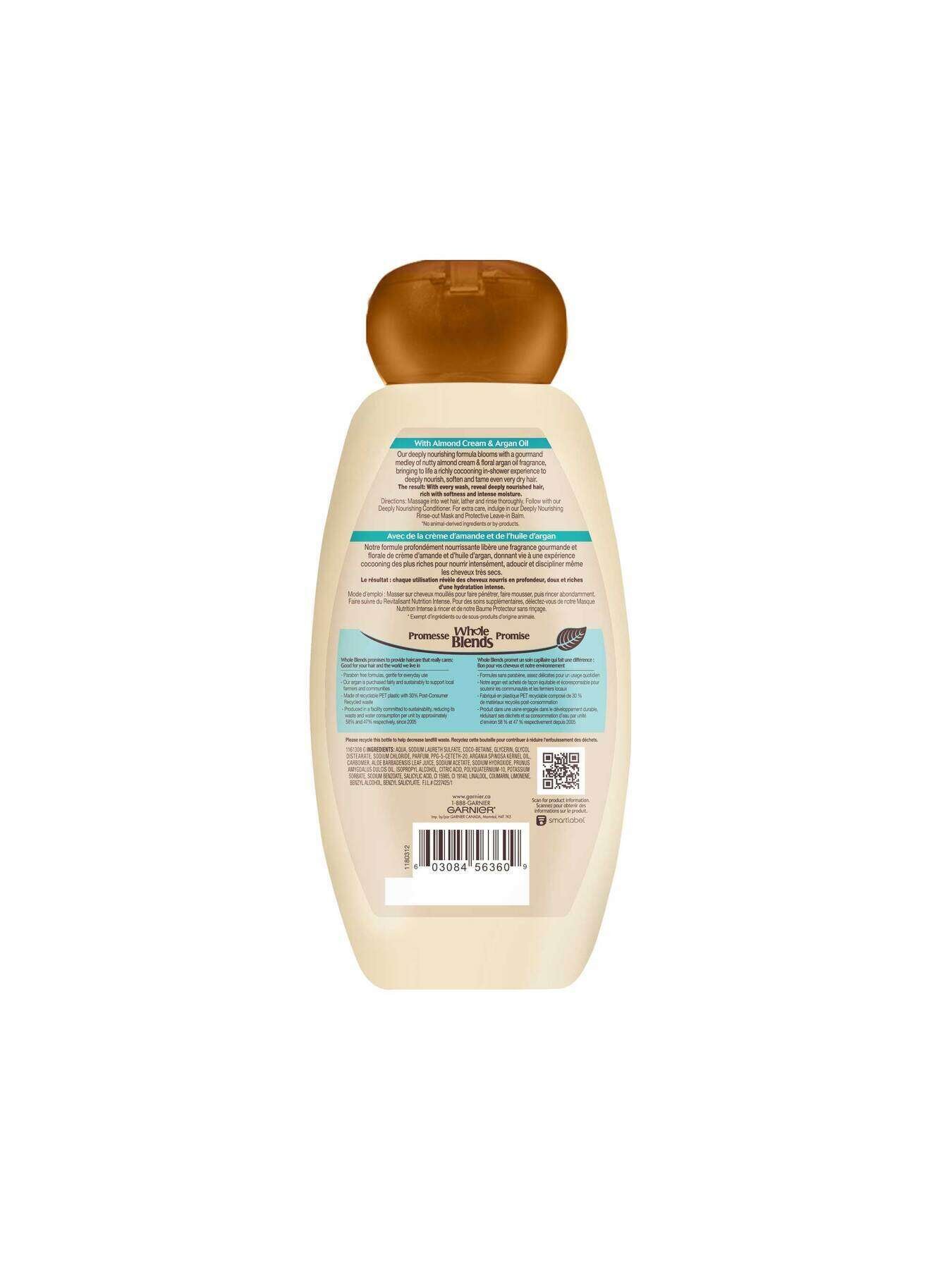 garnier shampoo whole blends almond argan riches shampoo 370 ml 603084563609 t2