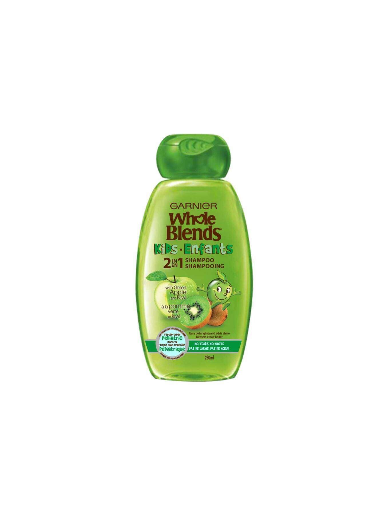 garniershampoowholeblendskidsgreenapplekiwi2in1shampoo250ml3600542220620t1