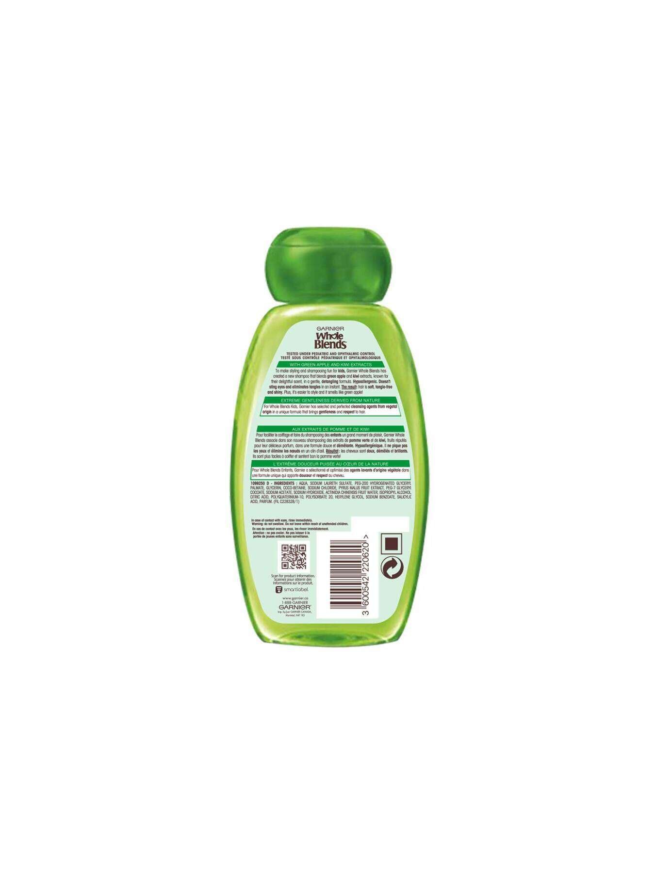 garniershampoowholeblendskidsgreenapplekiwi2in1shampoo250ml3600542220620t2