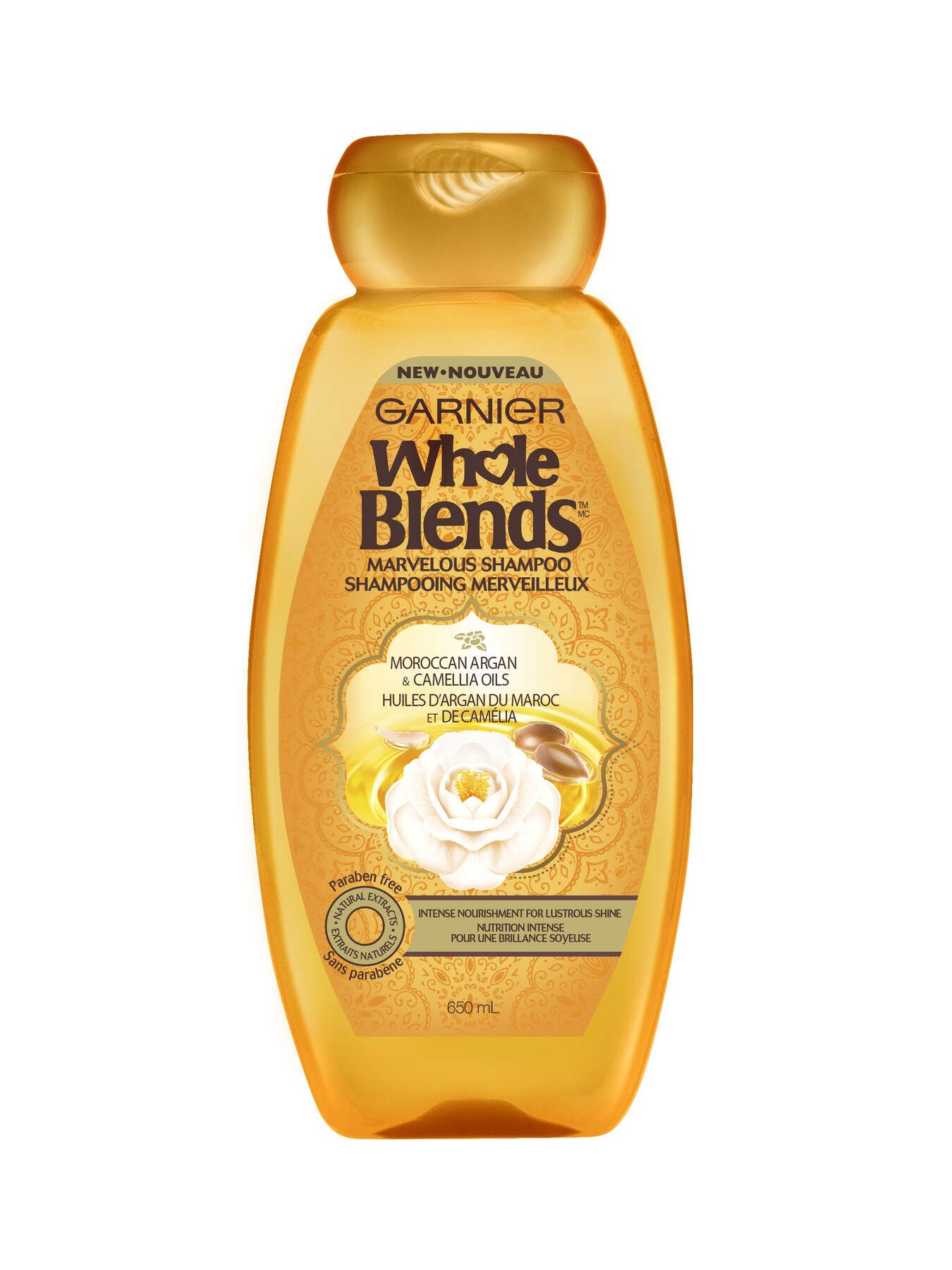 garnier shampoo whole blends moroccan argan camellia oils extracts shampoo 650 ml 603084459346 t1