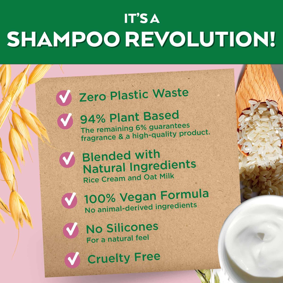 Whole Blends Gentle Shampoo Bar Oat Delicacy Garnier