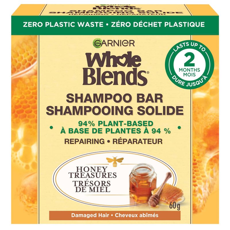 Whole Blends Honey Treasures Repairing Shampoo Bar Garnier