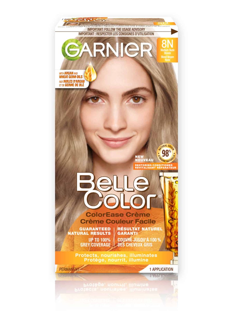 Belle Color - 8N Medium Nude Blonde Hair Dye - Garnier CA