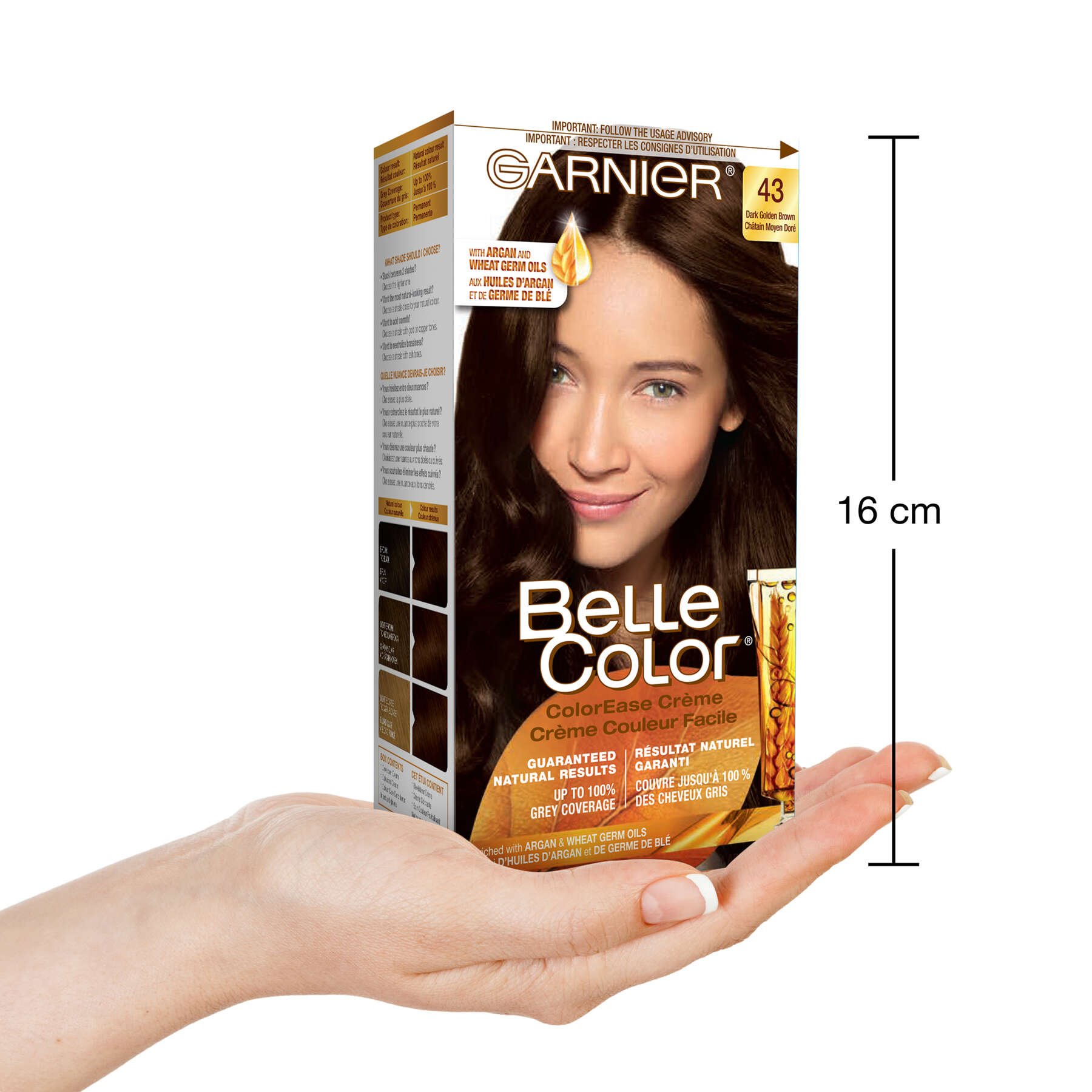 garnier hair dye belle color 43 dark golden brown 603084561230 inhand